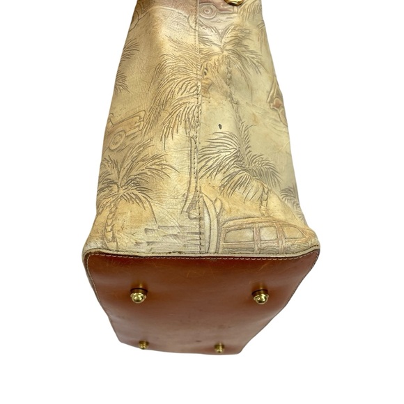 Brahmin Vintage Copacabana Bag Purse OS Tan/Brown - Picture 10 of 16